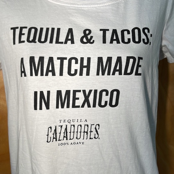 cazadores Tops Limited Edition Cazadores Tequila Tacos Plain White